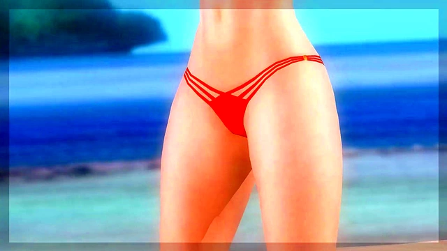 Big-Busted Cartoony Babe Seduces in Dead or Alive 5 Beach Scene