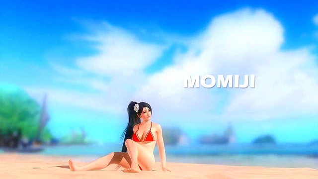 Big-Busted Cartoony Babe Seduces in Dead or Alive 5 Beach Scene