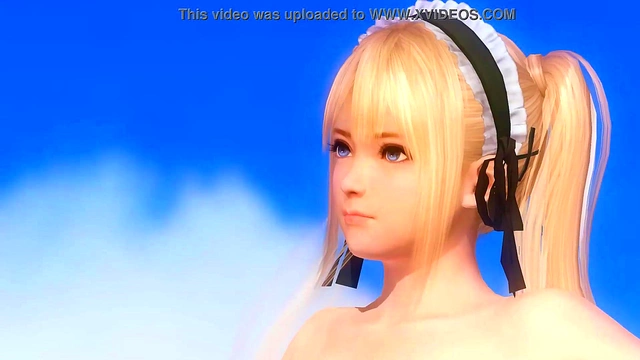 Big-Busted Cartoony Babe Seduces in Dead or Alive 5 Beach Scene