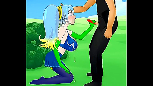 Big-Titted Arcade Sona Rides Cock in League of Legends Hentai Action