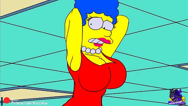 Horny Marge Simpson Shows Off Her Tits In Steamy Hentai Sex Scene