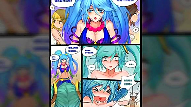 Sona from League Legends Fucked Hard by Bувelle in Anime Action