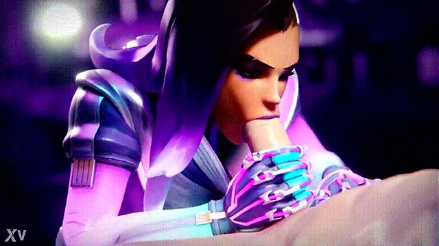 Invisible Sombra Waifu Gives Mind-Blowing Blowjob In Animated Overwatch Scene