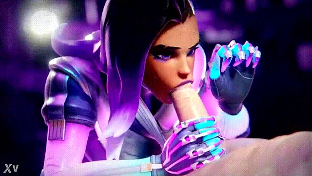 Invisible Sombra Waifu Gives Mind-Blowing Blowjob In Animated Overwatch Scene
