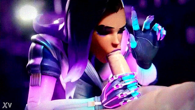 Invisible Sombra Waifu Gives Mind-Blowing Blowjob In Animated Overwatch Scene
