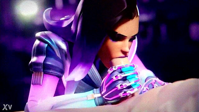 Invisible Sombra Waifu Gives Mind-Blowing Blowjob In Animated Overwatch Scene