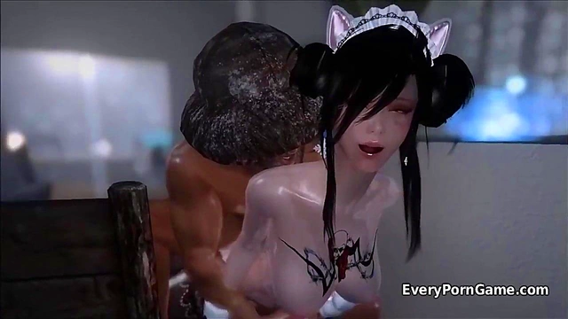French Maid NPC Gets Fucked By Male Player In 3D Anime Skyrim Adventure