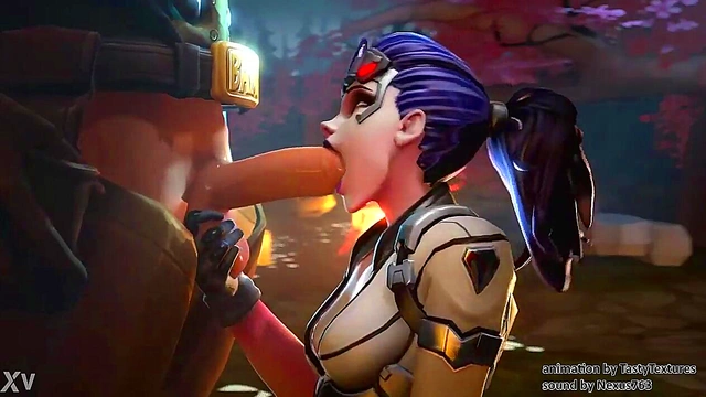 Widowmaker Gives McRee a Steamy Blowjob in Overwatch’s Horny 3D Anime World