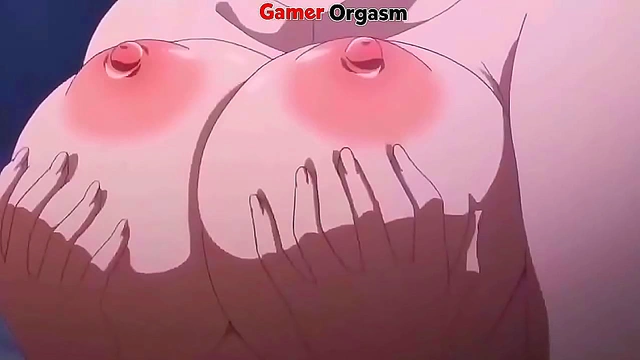 Horny Redhead MILF With Huge Boobs Bounces Sexy Tits In Solo Anime Scene