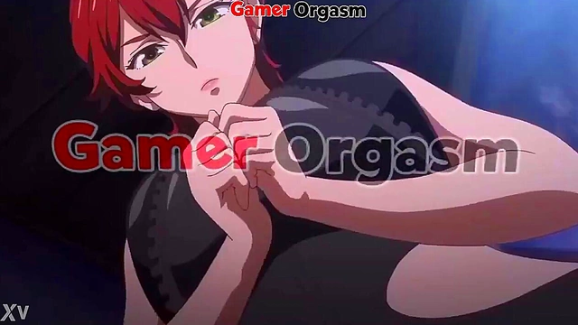 Horny Redhead MILF With Huge Boobs Bounces Sexy Tits In Solo Anime Scene