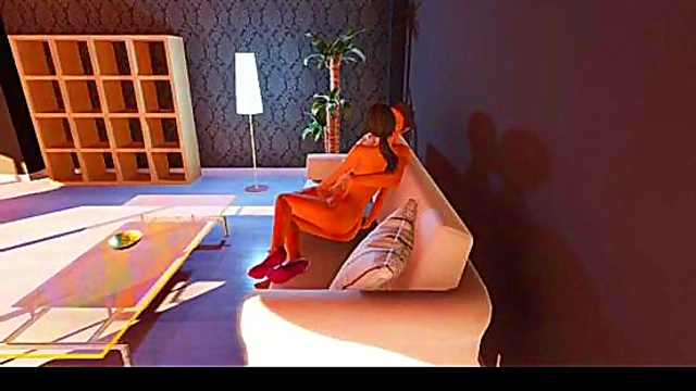 Skinny 3D Anime Teen Fucks Big Dick In Virtual Sex Game Fantasy