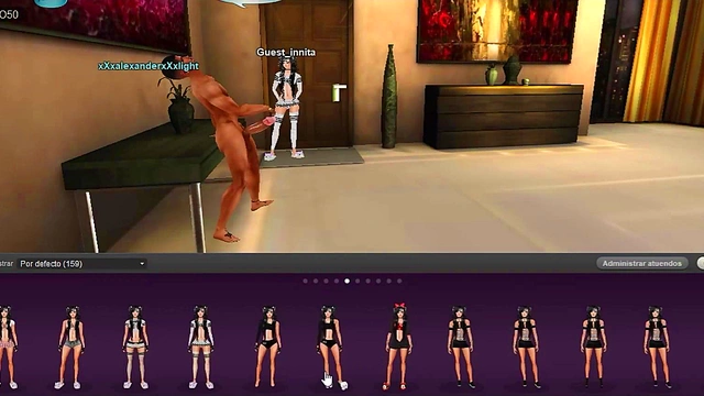 Sexy IMVU Anime Chick Gets Fucked By Alexander Light In His House