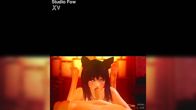 Sexy Ahri Gives Mind-Blowing Blowjob & Rides Dick For Juicy Creampie