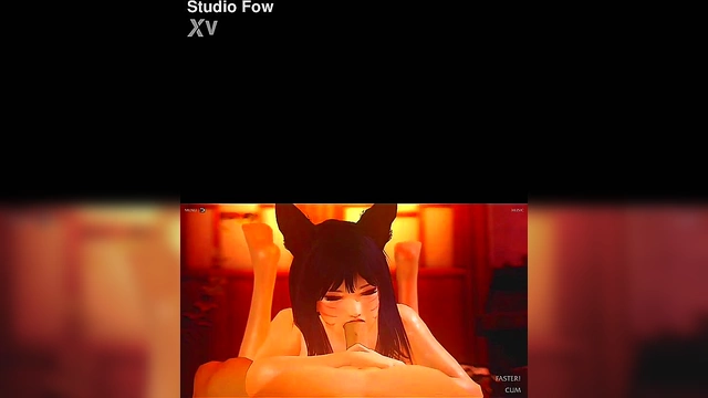 Sexy Ahri Gives Mind-Blowing Blowjob & Rides Dick For Juicy Creampie