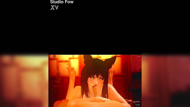 Sexy Ahri Gives Mind-Blowing Blowjob & Rides Dick For Juicy Creampie