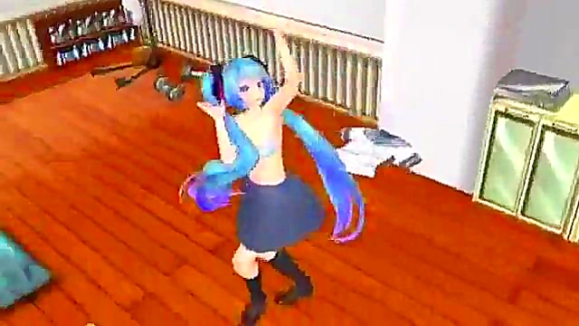 Naked 3D Hentai Babe Strips Teasingly Before Solo Masturbation Session