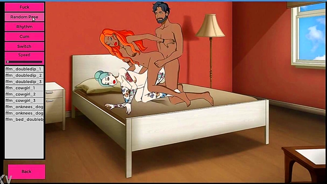 Hentai FFM Threesome – Cartoon Game Girls Enjoy Interracial Fun