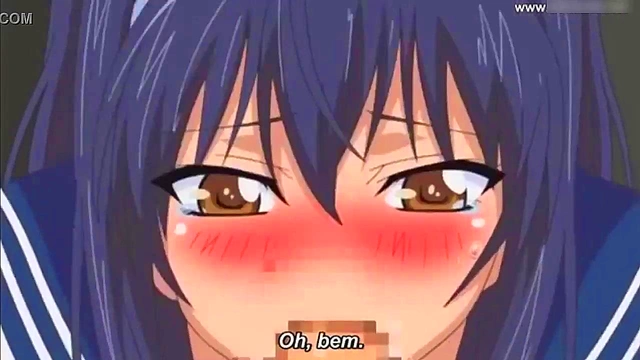 Sexy Anime Teen Gets Facial After Intense School-Girl Blowjob Session