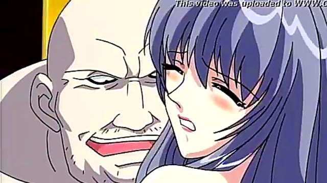 Teen Anime Chick Tied Up and Fucked by Two Horny Old Men