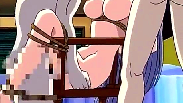 Teen Anime Chick Tied Up and Fucked by Two Horny Old Men