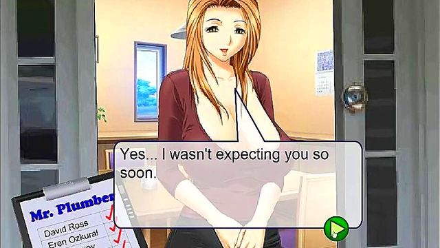 Horny Hentai Gamer Meets Plumber For Steamy Sex Session