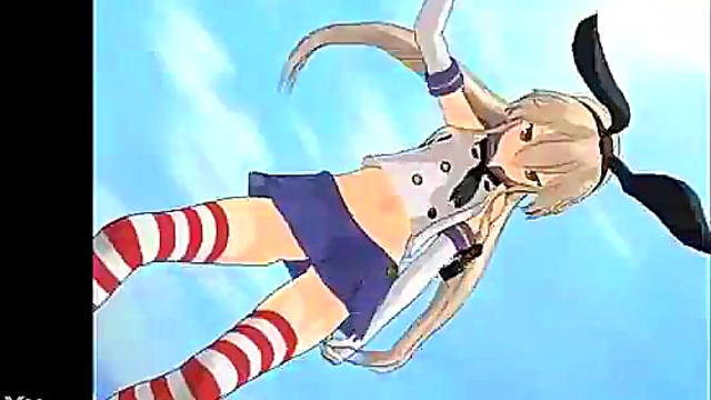 Naked Shimakaze Anime Chick Seduces With Sexy Moves