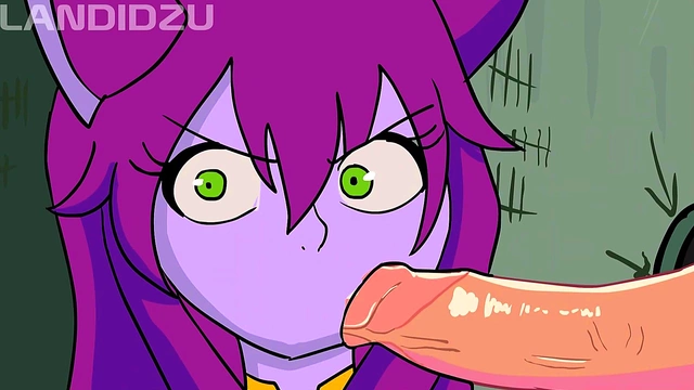 Horny Yordle Sisters Take Turns in the Glory Hole for Anal Fun &Cumshots