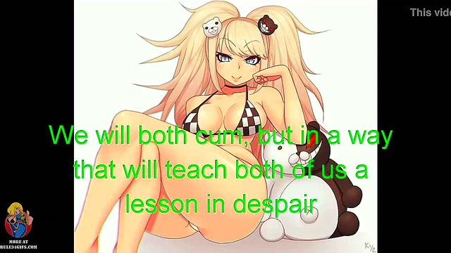 Junko Enoshima Anime Chick Fucks Hard In Cartoony Danganronpa Action