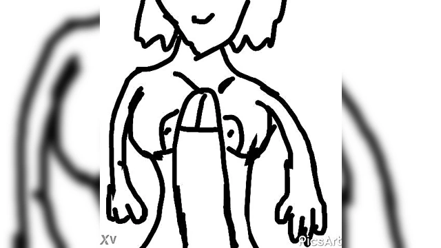 Sexy Cartoon Babe Draws On Cock Before Hot Blowjob Session