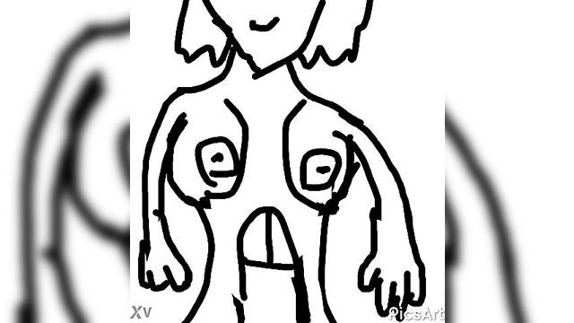 Sexy Cartoon Babe Draws On Cock Before Hot Blowjob Session