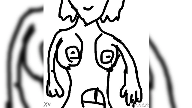 Sexy Cartoon Babe Draws On Cock Before Hot Blowjob Session