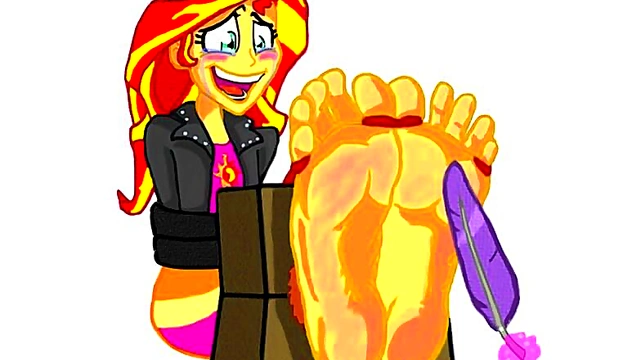 Hentai Anime Babe Bound and Tickled Before Foot Fetish Fun