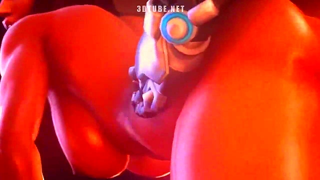 Hardcore 3D Pharah From Overwatch Gets Fucked By Multiple Dicks For Creampie