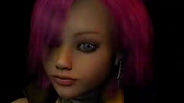 Virtual Anime Babe Rubs Her Pussy While Giving A Blowjob