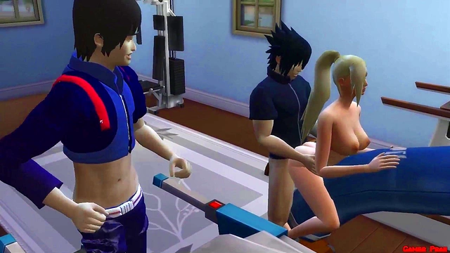 Cuckolded Husband Watches Hot MILF Wife Fucked by Naruto Anime Stud Ino