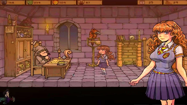 Hermoine Teases Snape in Akabur’s Hot Anime Witch Trainer Cosplay Sex Scene