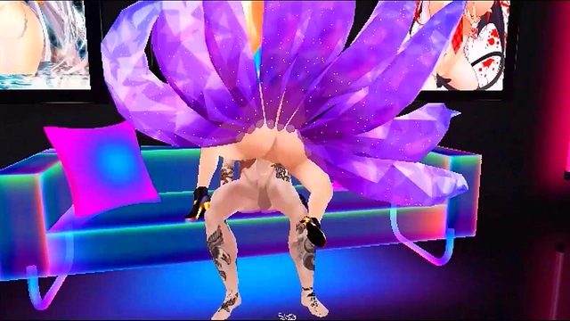 Ahri KDA Rides Hard Dick for AHeGao Orgasm in Anime Cosplay Sex Scene