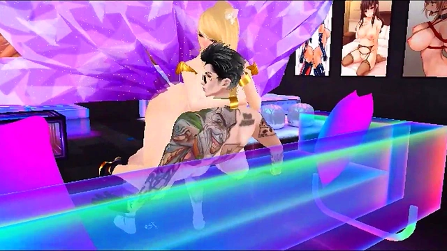 Ahri KDA Rides Hard Dick for AHeGao Orgasm in Anime Cosplay Sex Scene