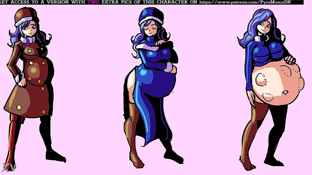 Pregnant Anime Babe Enjoys Belly Expansion Fantasies