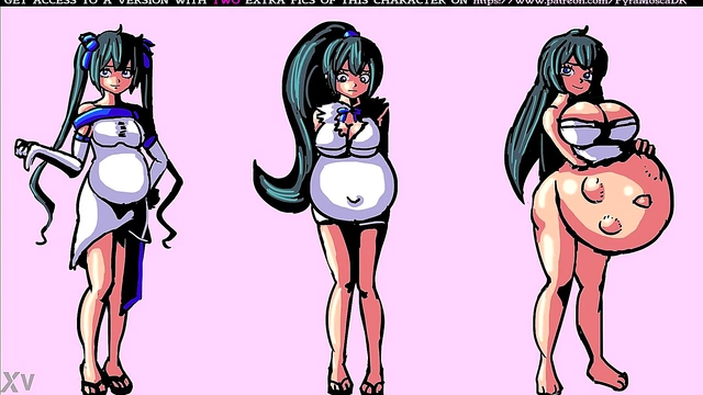 Pregnant Anime Babe Enjoys Belly Expansion Fantasies