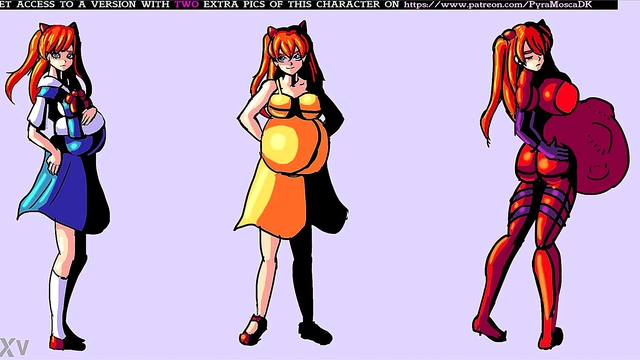 Pregnant Anime Babe Enjoys Belly Expansion Fantasies