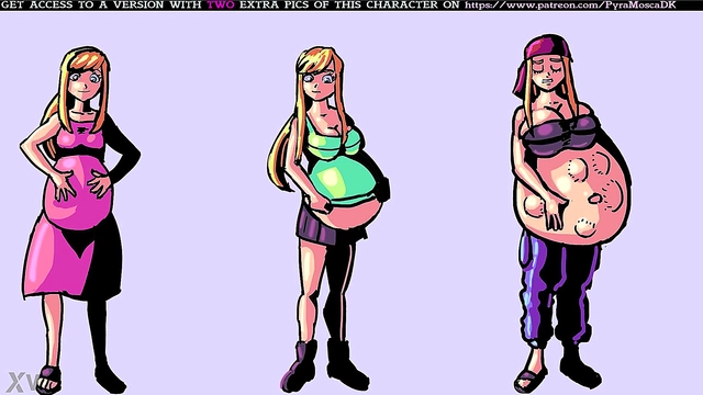 Pregnant Anime Babe Enjoys Belly Expansion Fantasies