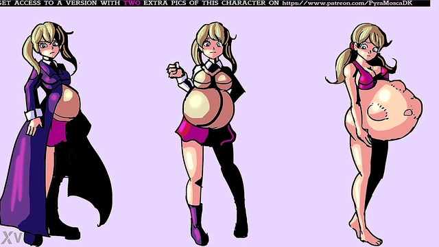 Pregnant Anime Babe Enjoys Belly Expansion Fantasies