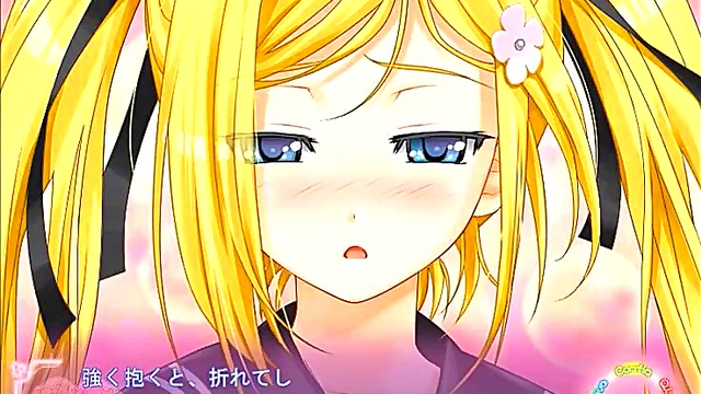 Blonde School-Girl Teen Gets Horny In Erotic Anime Eroge Session
