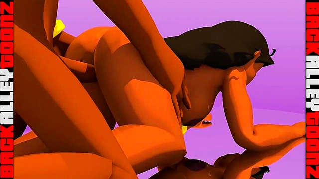 Nania's Busty Curves Take On Big Black Dick in Virtual Sex Room 3D Hentai Action