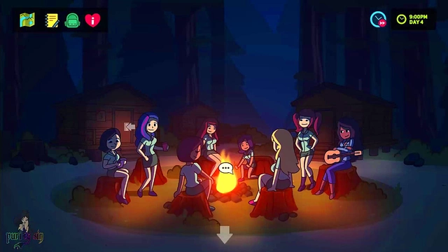 Hot Teen Girls from Camp Pinewood Anime Orgasm in Sinful Video Game Adventures