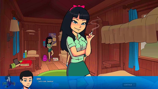 Hot Teen Girls from Camp Pinewood Anime Orgasm in Sinful Video Game Adventures