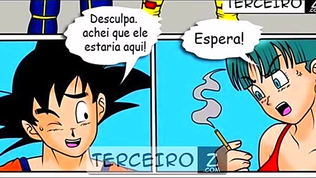 Bulma Rides Goku's Dick While Vegeta Watches in DBZ Hentai Part 2