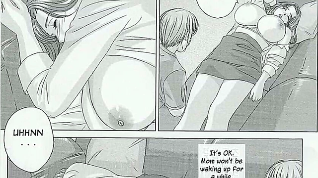 Stepmother Seduces Teen Son in Erotic Manga Anime Sex Scene