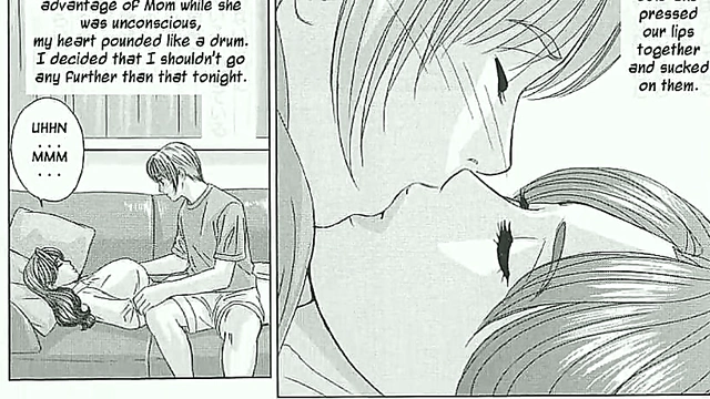 Stepmother Seduces Teen Son in Erotic Manga Anime Sex Scene